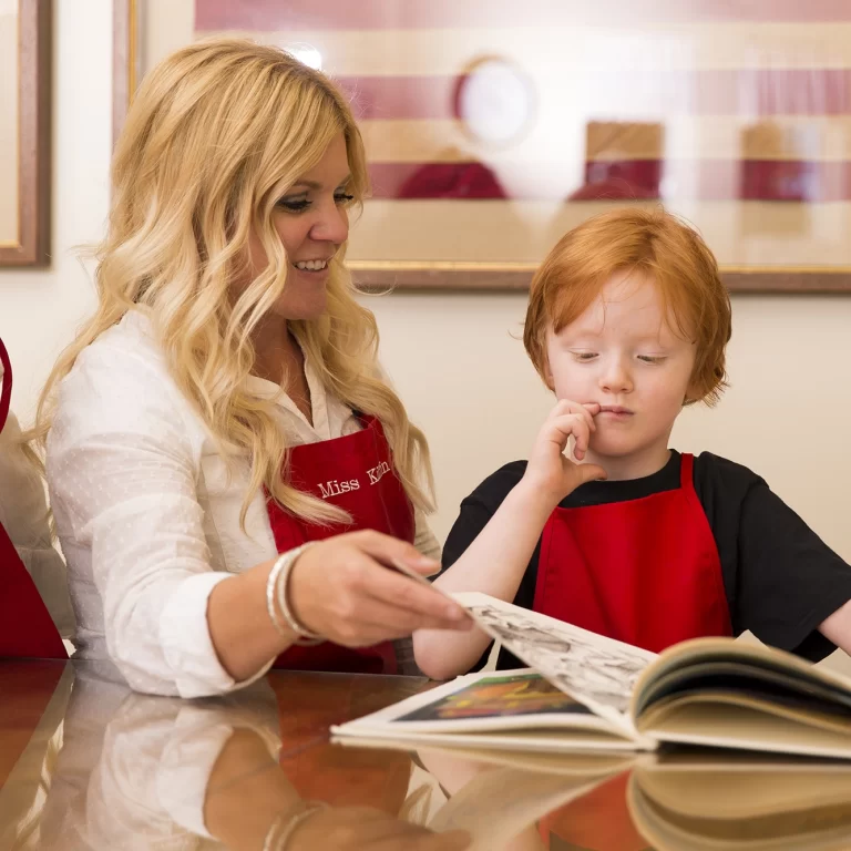 teacher and kids reading
